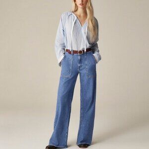 J. Crew Camp-pocket wide-leg jean 32 Petite